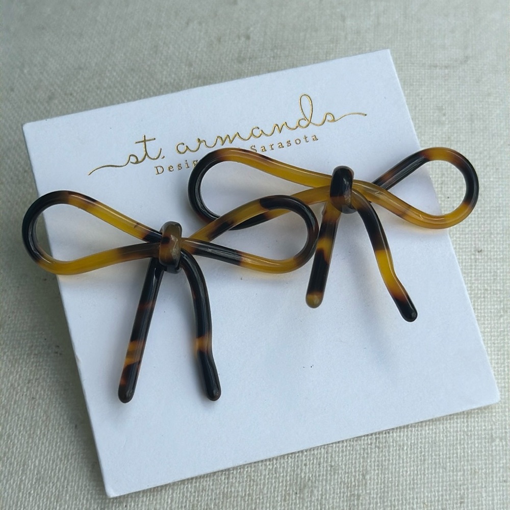 St. Armand’s tortoise shell now pierced earrings - NWT